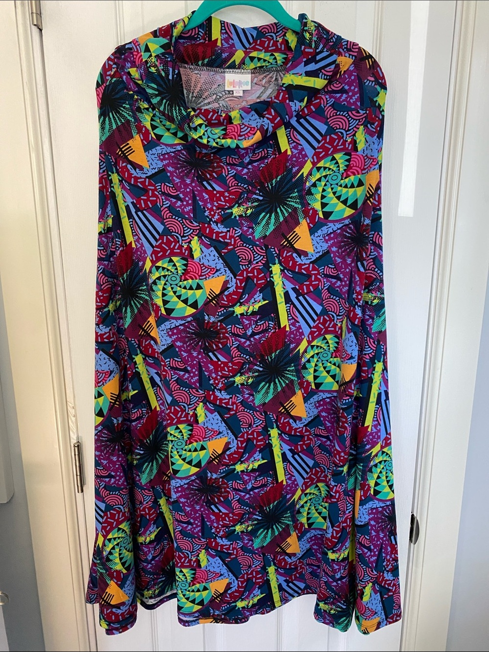 LuLaRoe Bright Geometric Circle Skater Skirt